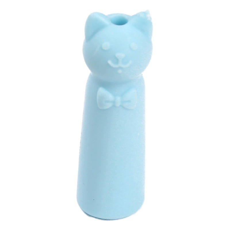 Новый мультяшный чехол для ручки Eraser Pencil Extender Бесшовная крошка Защитный чехол Мягкий клей Кошачьи уши Карандаш