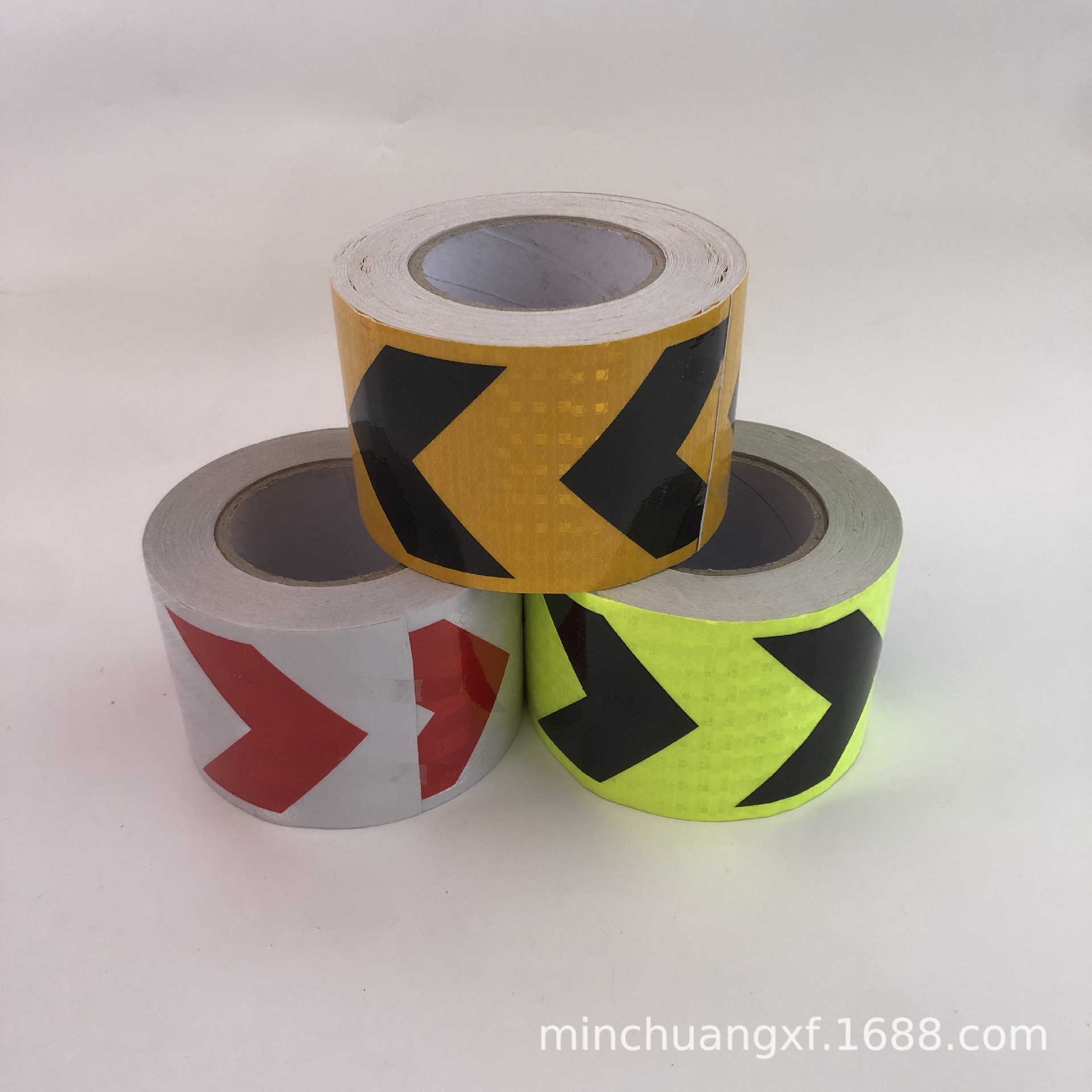 箭头反光贴汽车贴路障柱标识贴耐用反光条防水