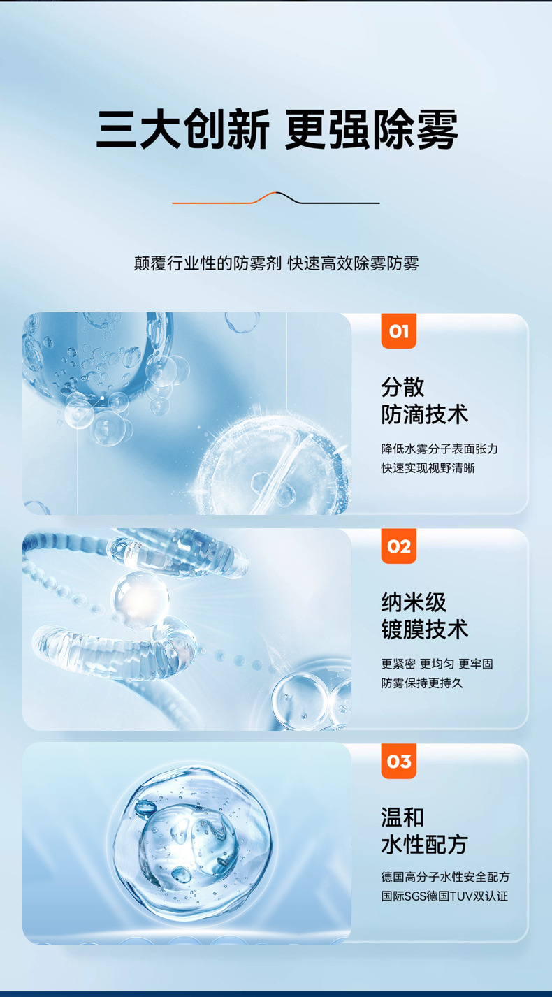 Car Rearview Mirror Rainproof Spray Anti-Fog Agent Waterproof Car Window Glass Oil Film Removal Spray Artifact on Rainy Days