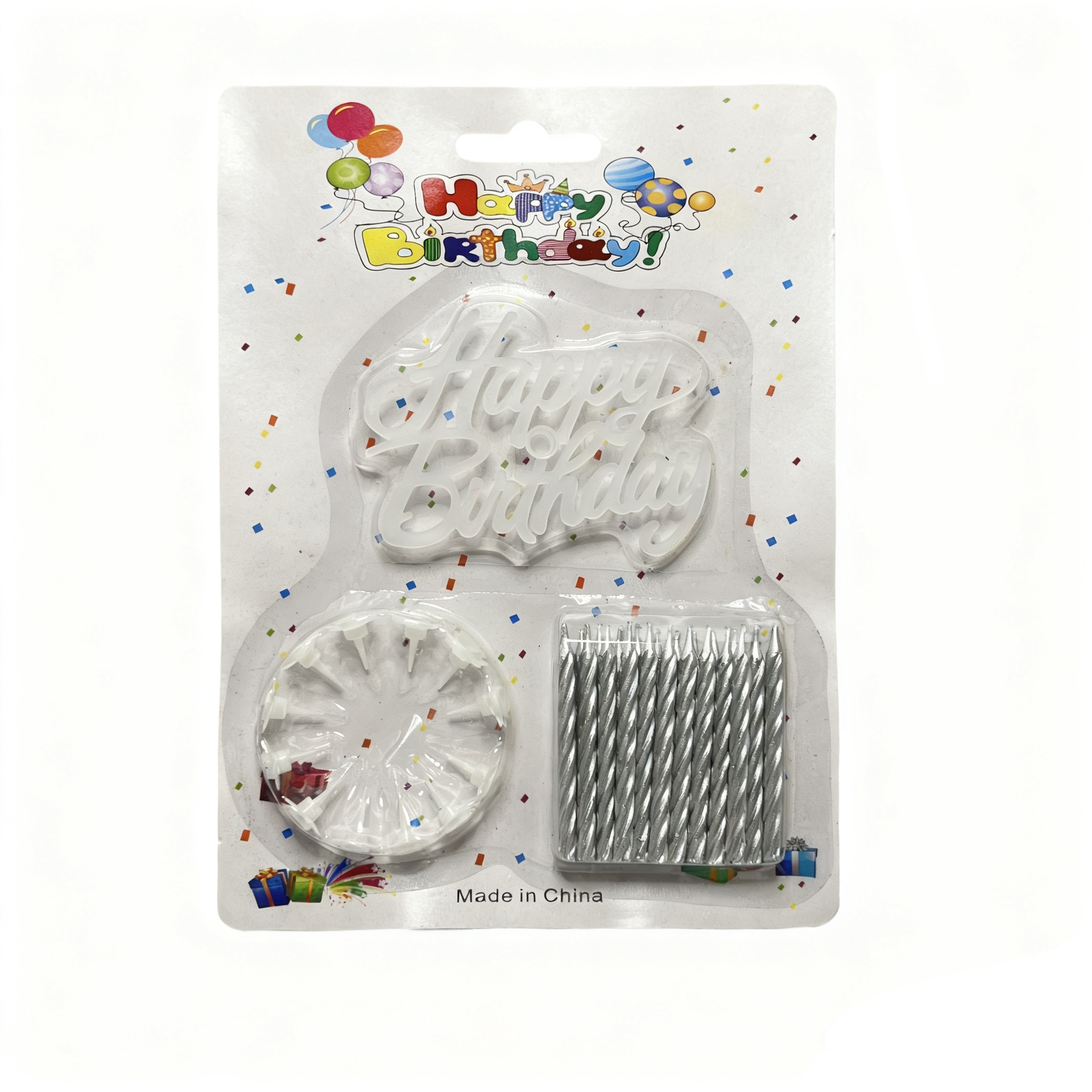 Inglés tarjeta de cumpleaños vela juego de tarjetas con base creativo pastel de cumpleaños vela al por mayor hilo de color