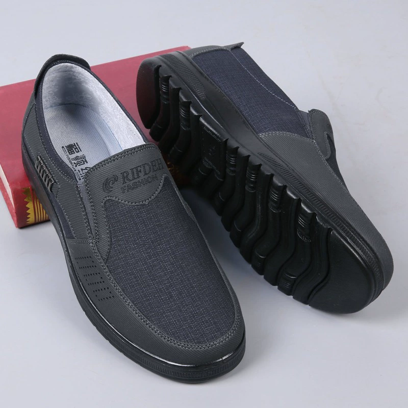 Мужская тканевая обувь Old Beijing, мужская весенне-осенняя обувь на плоской подошве, дышащая мягкая нескользящая мужская обувь для пожилых людей, 46, толстая подошва, обувь для пап среднего и пожилого возраста, 47