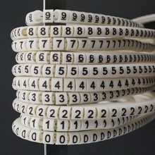 标记电线号套管号码管数字0-9普通套装号码管白色