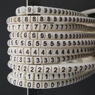 Marking wire number sleeve number tube number 0-9 common suit number tube white