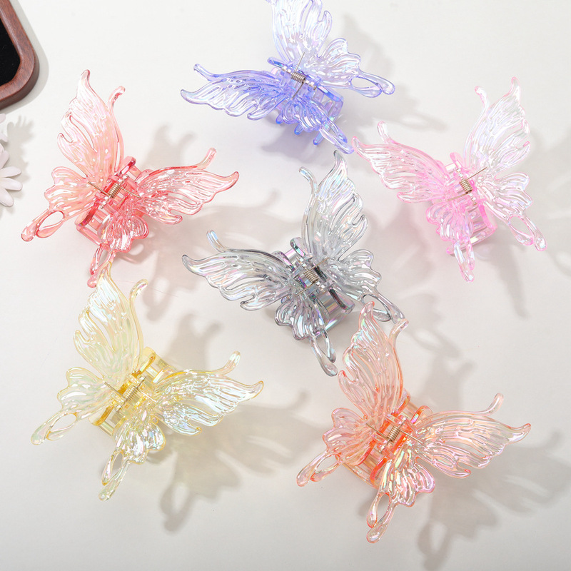 Super Fairy New Hair Accessory Korean Style Large Hollow Butterfly Claw Clip for Women Back of the Head Korean Style Updo Shark Clip Super Fairy New Hair Accessory Korean Style Large Hollow Butterfly Claw Clip for Women Back of the Head Korean Style Updo Shark Clip