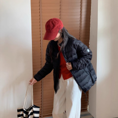 户外90白鸭绒羽绒服女短款2025轻薄排骨款冬季新款显瘦立领外套