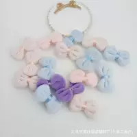 DIY аксессуары для волос Ювелирные аксессуары из ткани замша слово двухсторонний бант материал полуфабрикаты для сумки для одежды аксессуары