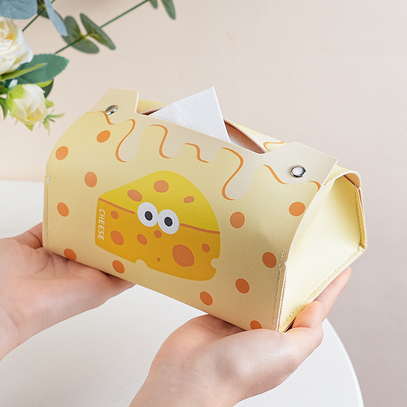 Nueva caja de toallitas lindo cachorro hogar sala de estar dormitorio automóvil de cuero multifuncional servillas de almacenamiento caja de extracción de papel de mesa