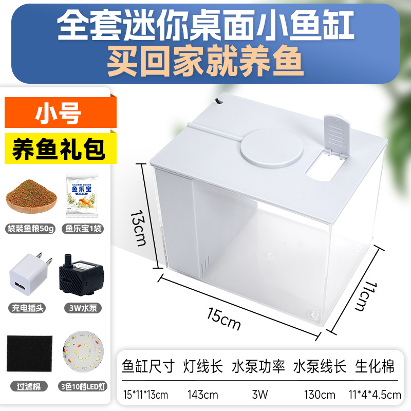 Acuario Ecológico de Escritorio con Filtro Externo e Iluminación para Sala de Estar image 7