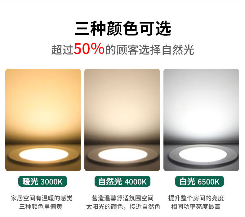 DeLinLi LED downlight household hotel backdrop ceiling embedded recessed hole light COB ceiling light spotlight