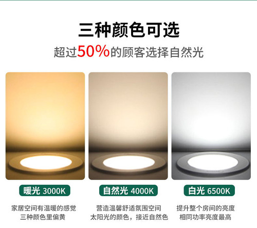 DeLinLi LED downlight household hotel backdrop ceiling embedded recessed hole light COB ceiling light spotlight