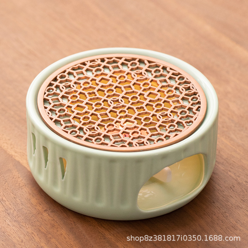 轻奢高档暖温茶炉花茶壶蜡烛煮茶炉陶瓷底座加热炉保温明火煮茶器|undefined