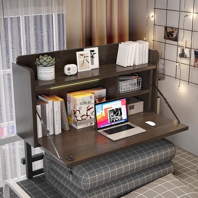 Foldable Bed Table Dormitory Suspended Lazy Computer Table Multi-Functional Student Study Table Bedroom Bedside Small Table