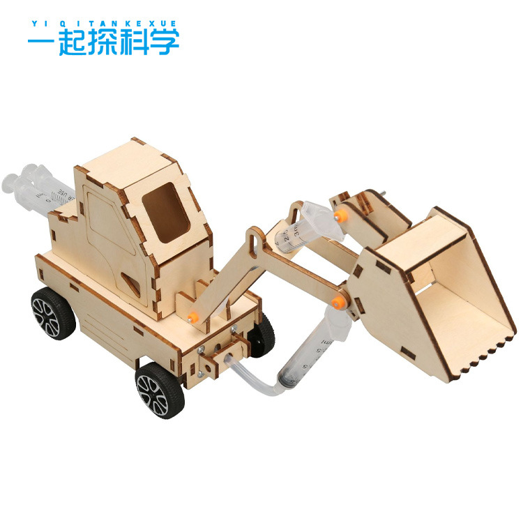 Primary School students steam technology handmade equipment digging hydraulic loader material package big Children diy small making toys