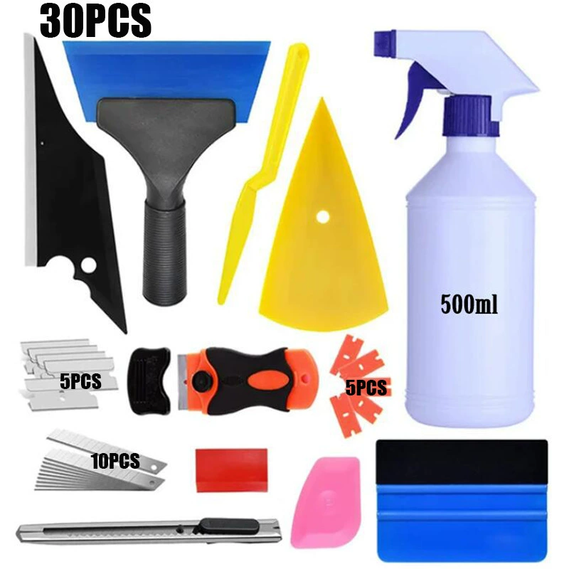 Cross-border 24-piece car film toolkit set window film installation tools felt scraper squeegee car window scraper