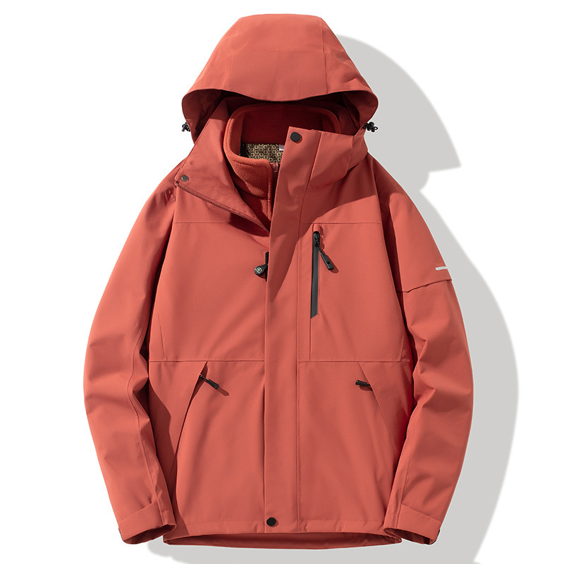 Unisex 3-in-1 Outdoor Windproof and Waterproof Jacket, Fully Heat-Sealed Mountaineering Clothing for Outdoor Hiking