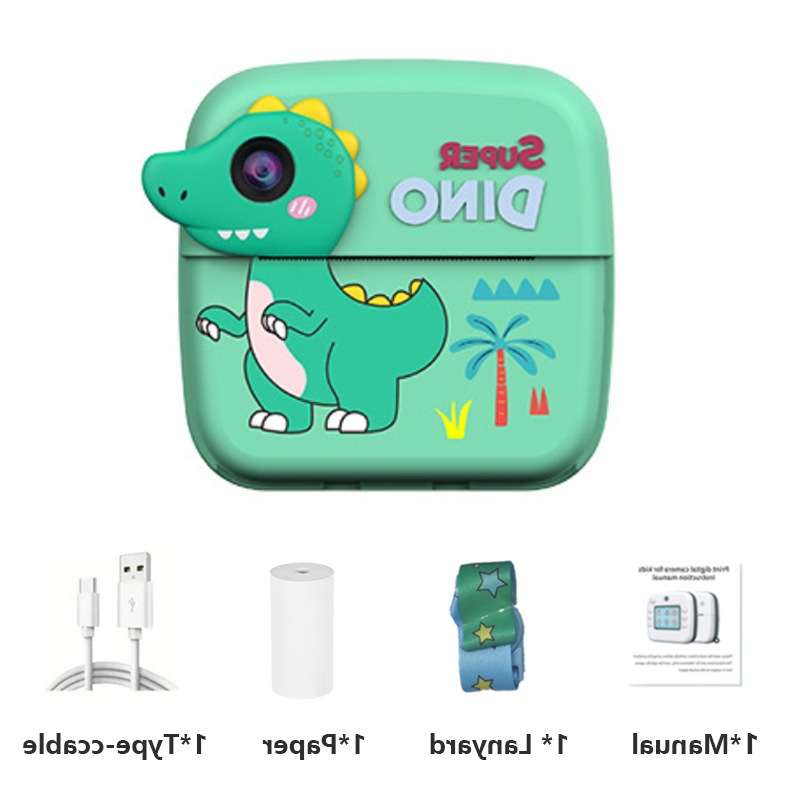 Nuevo dibujo animado mini cámara digital para niños alta definición fotocamera de impresión unicornio fotocamera digital fotocamera