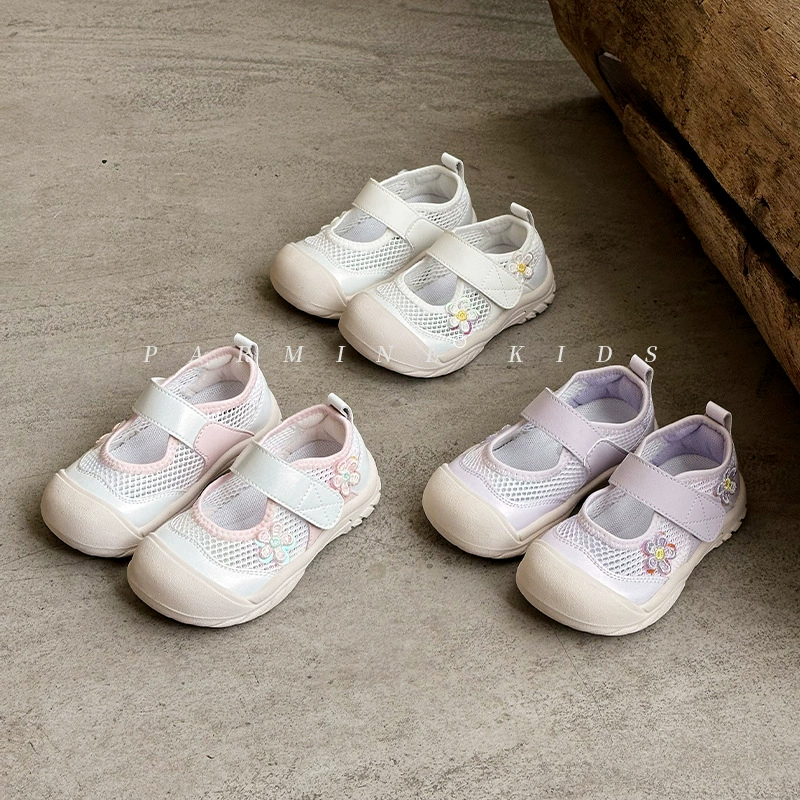 Детская сетчатая повседневная сандалия летняя новая женская мягкая подошва спортивная обувь девушка сетка обувь