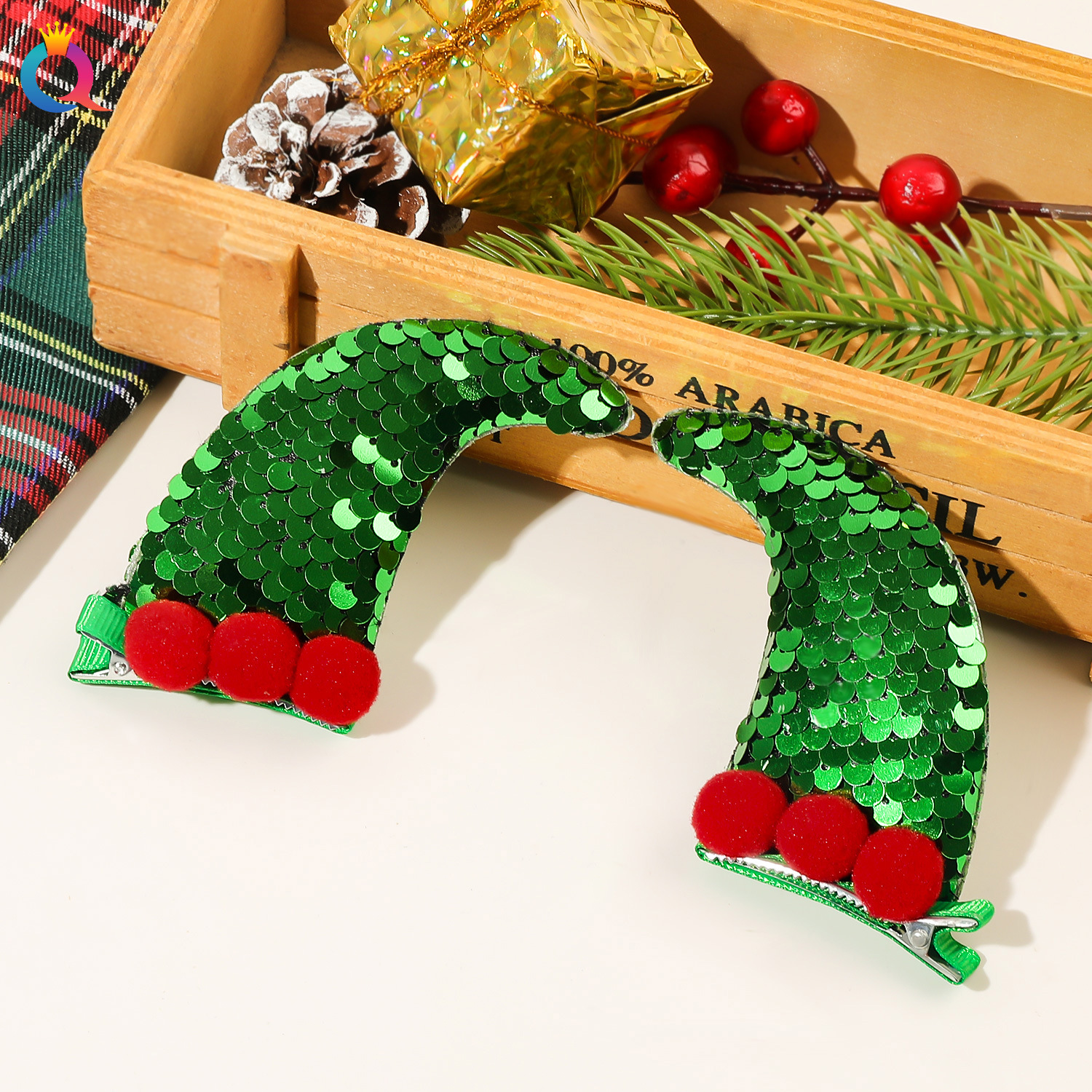 Cadeau de Noël Épingle à cheveux de Noël Déguisement de vacances Pince à bec de canard Pince à cheveux Pince à frange latérale Accessoires pour cheveux en gros_voghion.com