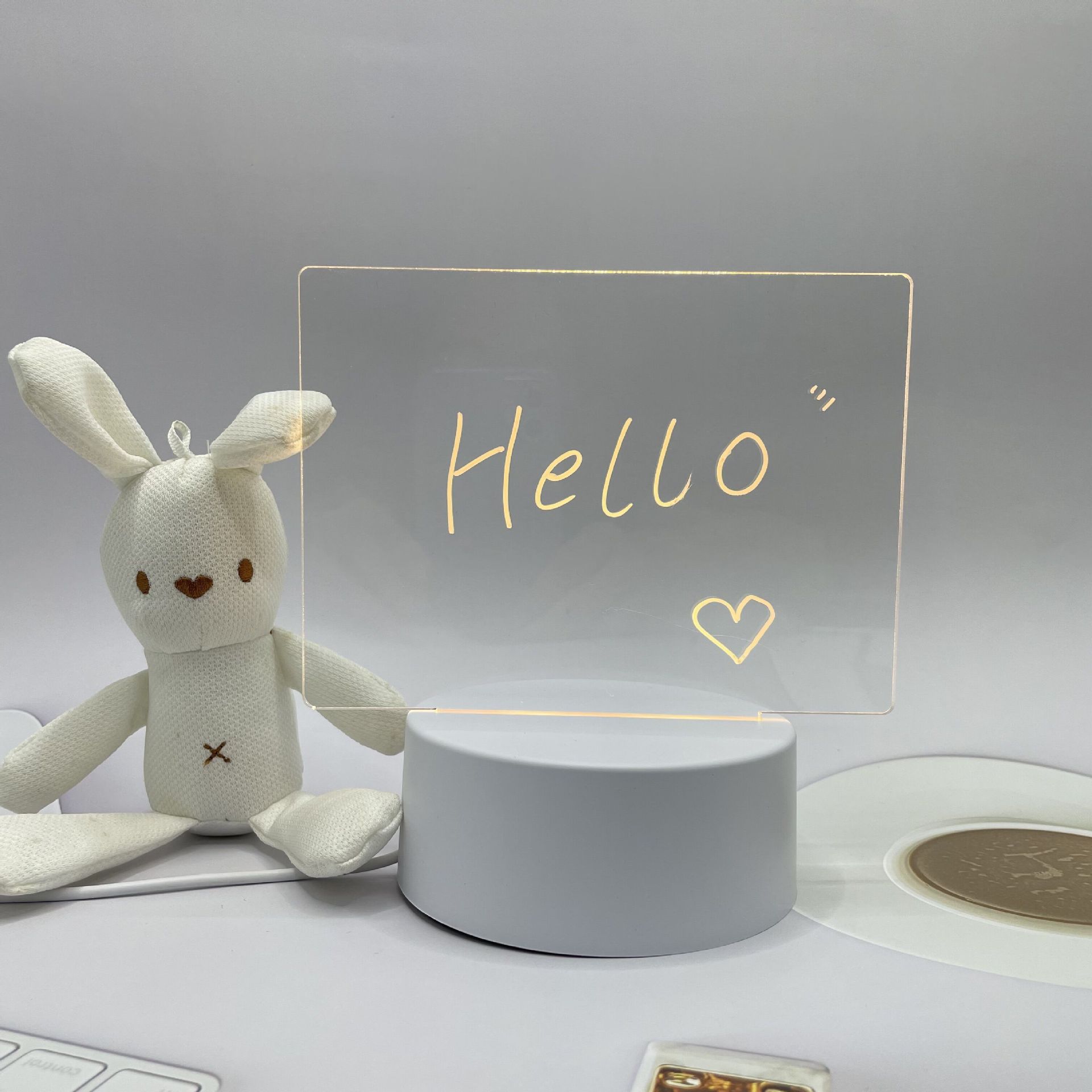 Erasable message board small table lamp DIY children's gift acrylic lamp bedroom living room atmosphere lamp head ornaments