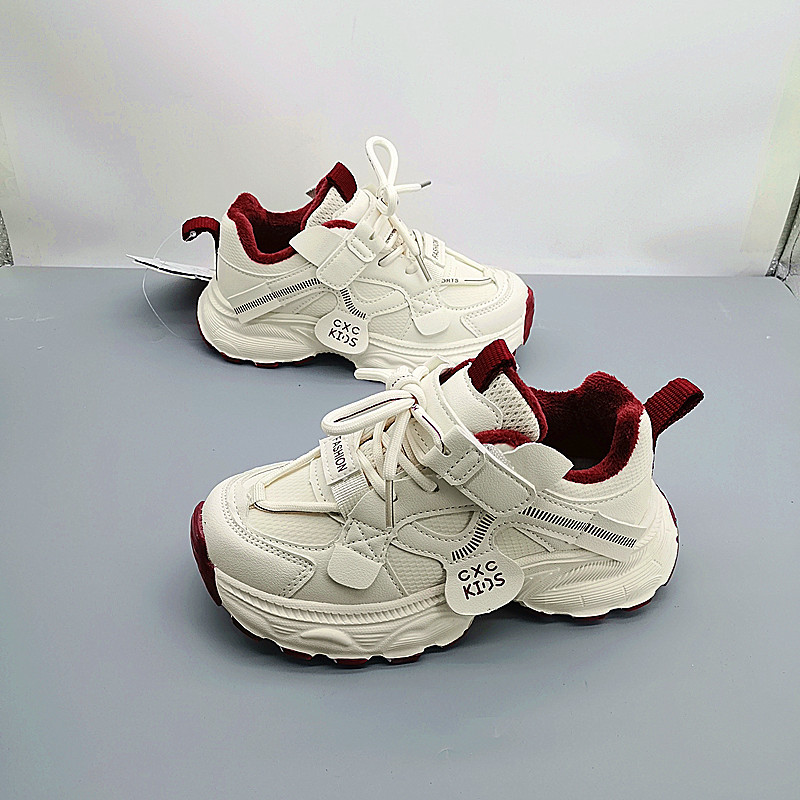 Zapatos deportivos de cuero de algodón para niños, zapatos de correr de primavera y otoño, zapatos deportivos para niños, zapatos deportivos para niños, estudiantes