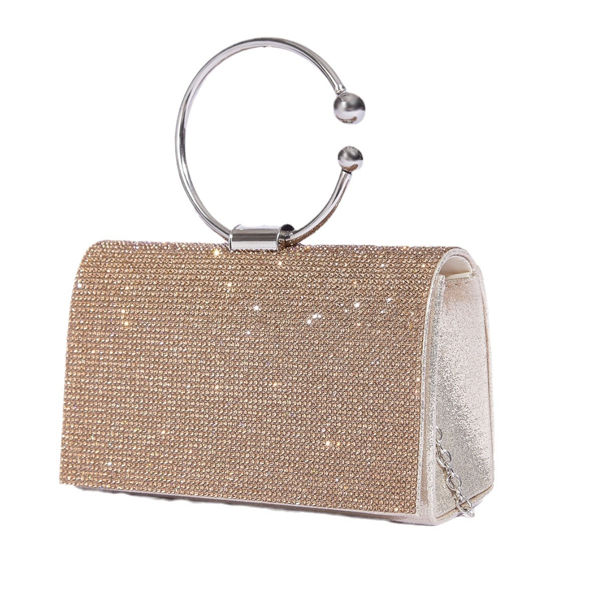 Nuova borsa da sera lucida da donna, elegante, in PU, per matrimoni e feste_voghion.com