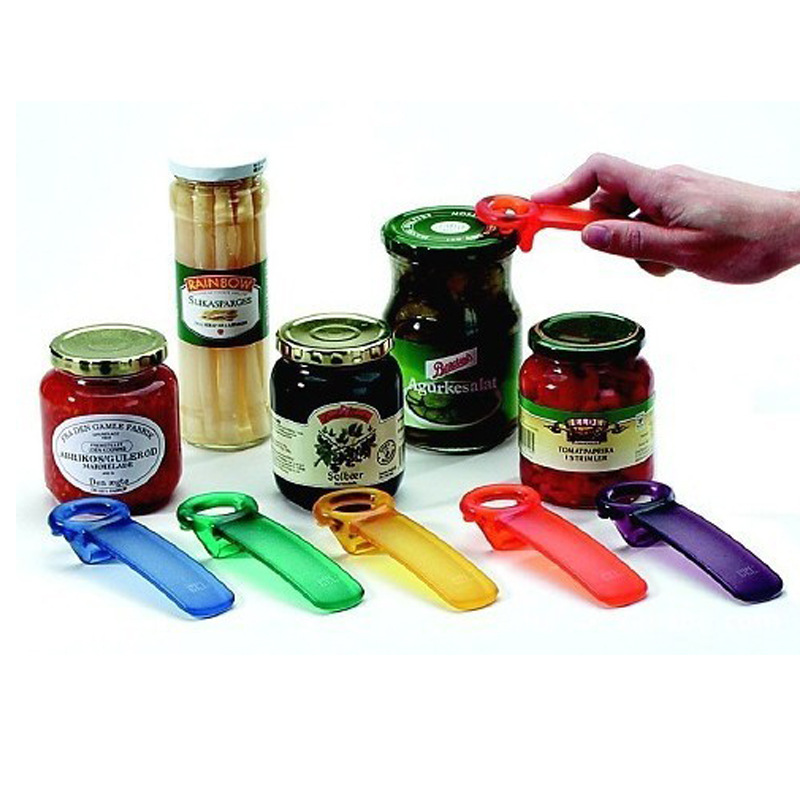 Ventas directas de la fábrica una variedad colores 5*14cm superficie imprimible plástico sólido abrelatas creativo tapa dispositivo torsión