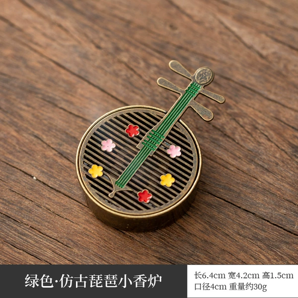 Pipa small incense burner-green