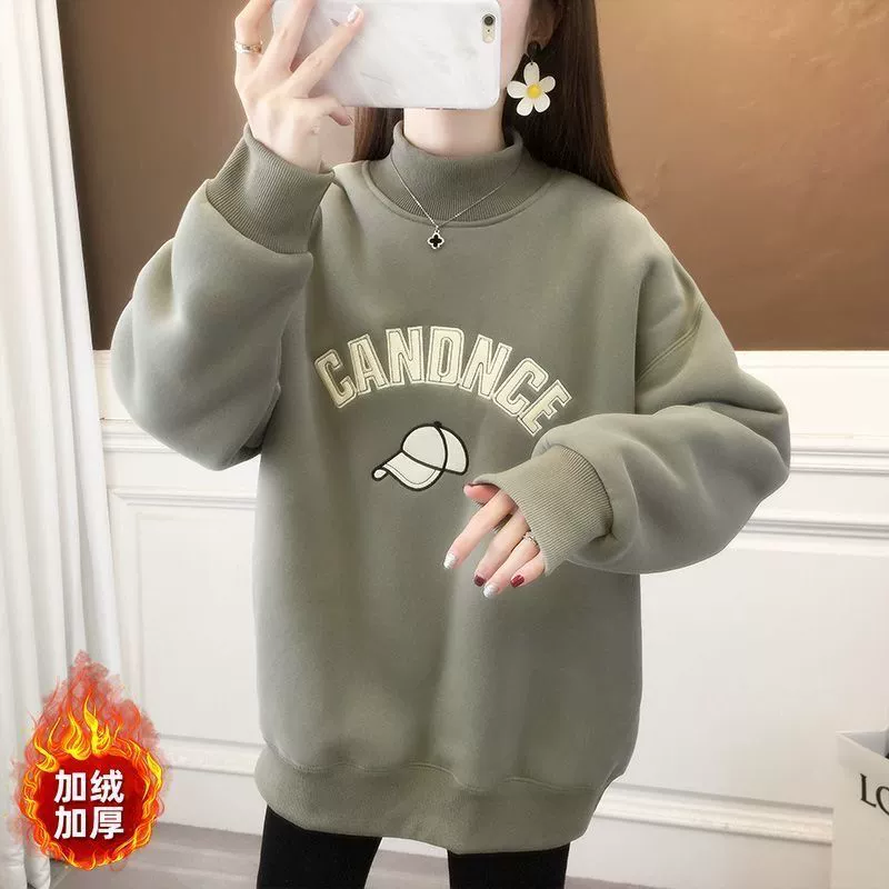 Трансграничные плюшевые плюшевые толстые толстые толстушки женские осенние и зимние новые буквы корейские иностранные студенты теплые куртки топ