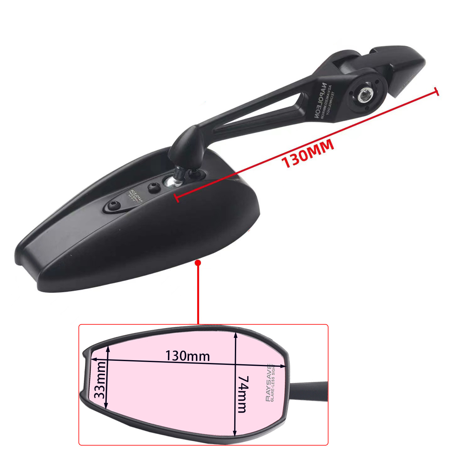 Suitable for Yamaha Touring Eagle, Fu Ying, Qiao Ge, Xuying, Sai Eagle 125 Modified Blade Rearview Mirror, Reflector
