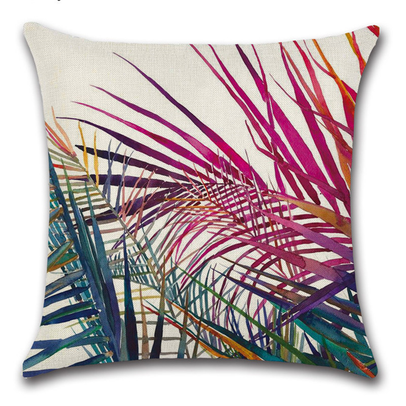 YC Amazonas plantas tropicales flor decoración abrazo funda de almohada casa sofá funda de almohada cojín de hoja de plátano coche