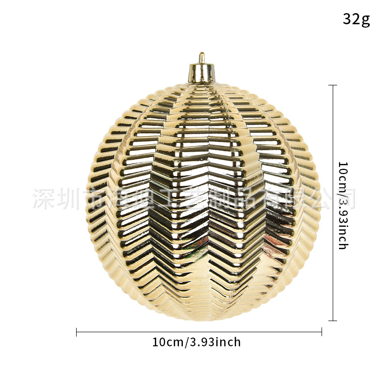 Navidad galvanizado 10CM forma de color bola de plástico colgando bola guirlandas de caña escenario colgando bola colgantes de Navidad