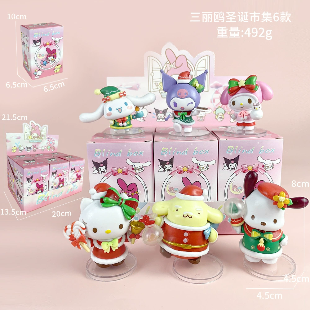 Sanrio Слепой предсказания партии Kuromi Melati Wolberry Killer Anime Doll Model Play Tide Play