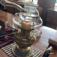 煤油灯煮茶炉老中式纯铜空气灯烧水壶潮汕明火茶具泡茶灯具酥油灯