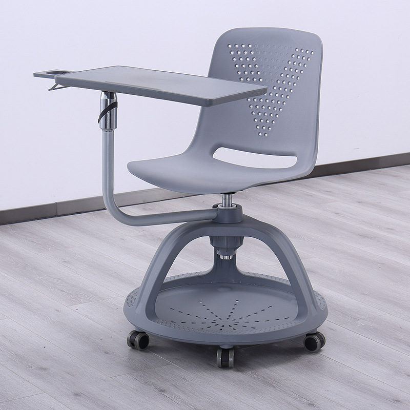 Fábrica al por mayor silla giratoria de entrenamiento de 360 grados aula inteligente Mesa de color moderna y silla integrada con mesa Silla de entrenamiento de tablero image 9