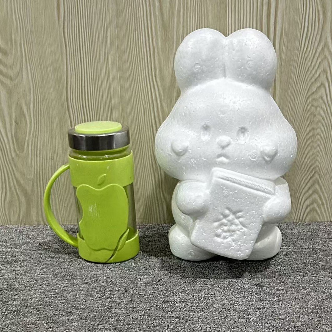 Oso de espuma directo de fábrica blanco DIY material de arreglo floral hecho a mano Día de San Valentín Rosa oso con juguete