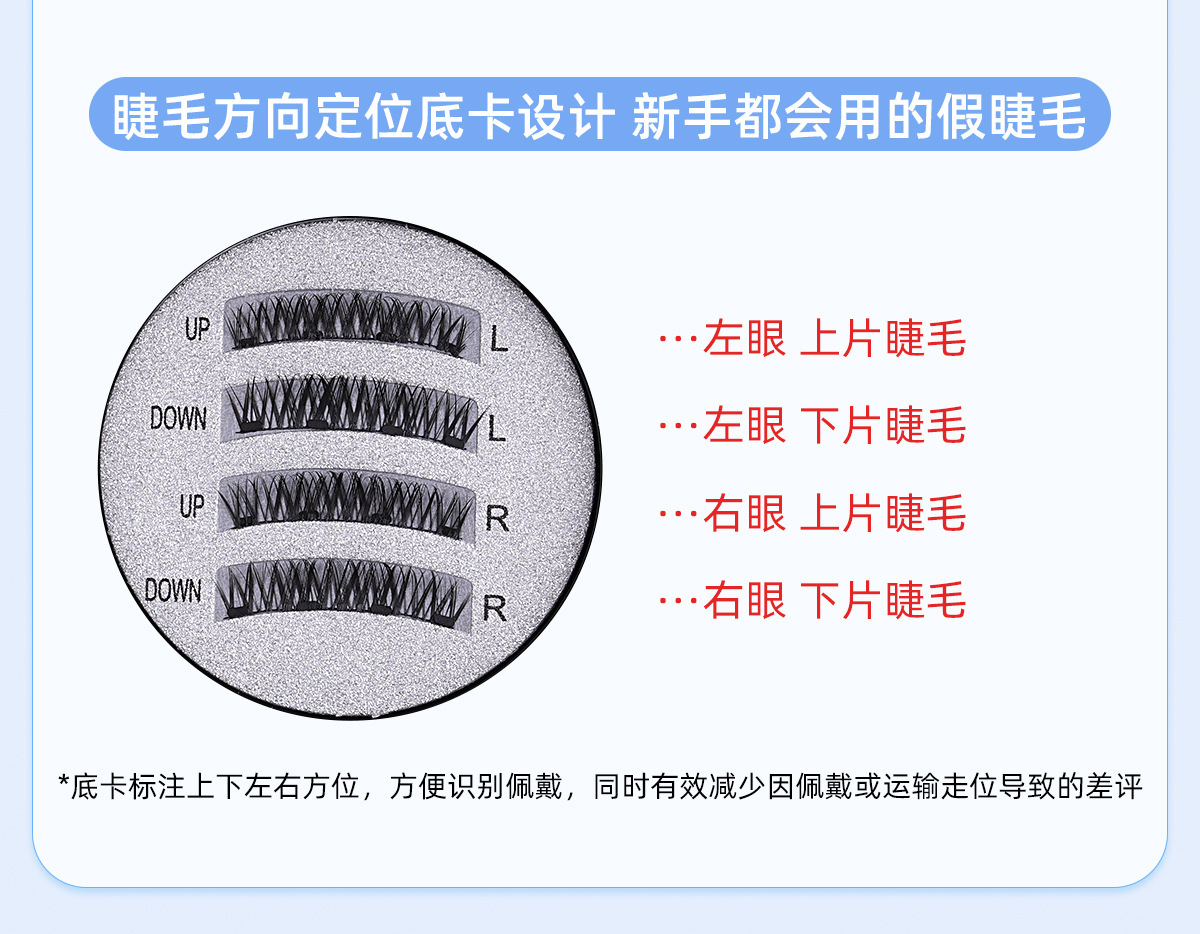 Factory direct supply of magnetic false eyelash clips set, double-layer mirror box, natural and natural false eyelash style wholesale Application Scenario