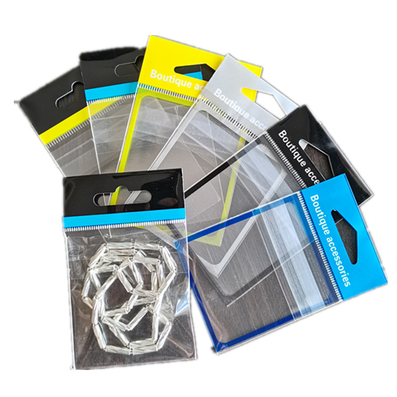 Bolsa de Embalaje Universal de accesorios pequeños en stock bolsa de joyería de plástico transparente compuesto sellado inverso ziplock bolsa al por mayor
