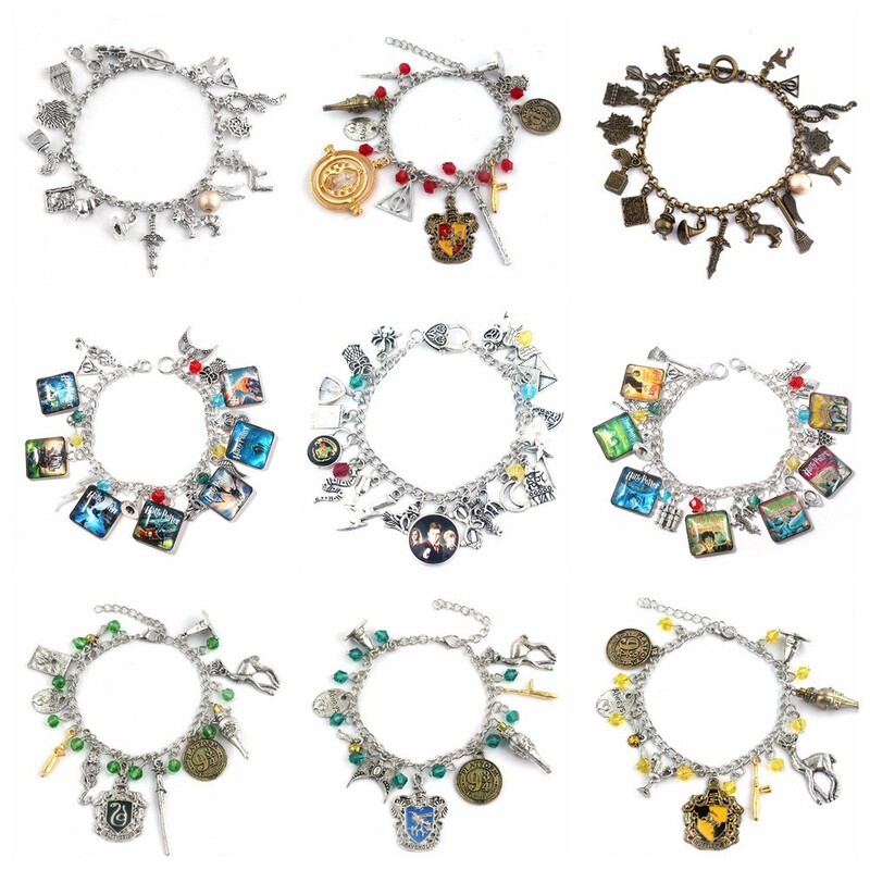 Film and Television Surrounding Harry Magic Academy Four Major Colleges Golden Snitch Horcrux Element Combination Ladies Bracelet