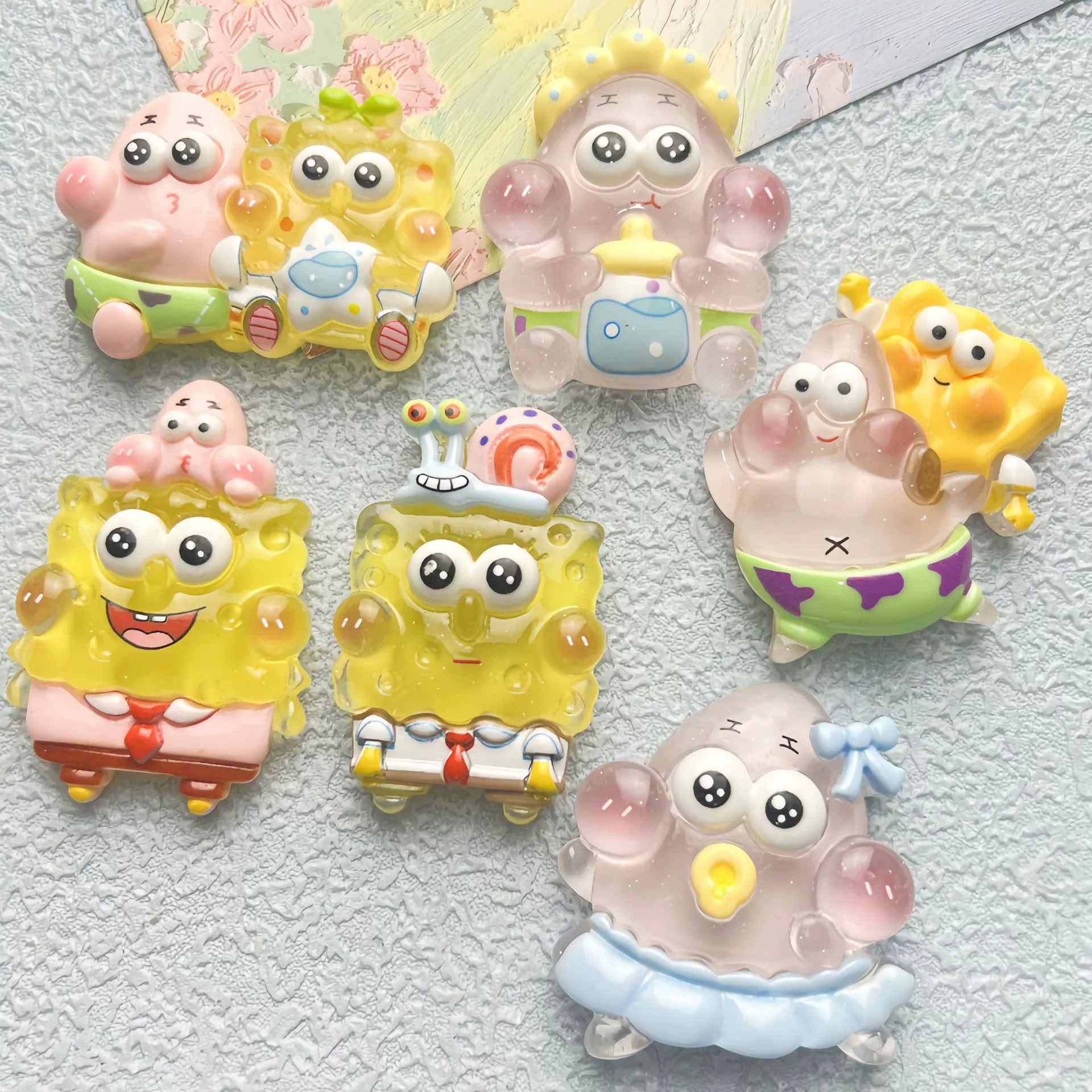 Мультяшный кремовый магнит на холодильник, DIY
