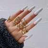 Fashionable golden set, ring, European style