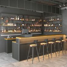 工业风餐厅吧台收银台铁艺商用酒吧健身房咖啡厅民宿接待前台柜台