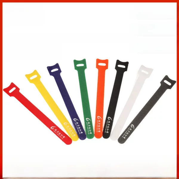 Spot T-Shaped Cat Head Back Velcro Strap Data Cable Colorful Double-Sided Self-Adhesive Nylon Velcro Strap