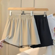 小个子女式短裤夏季薄款松紧腰宽松显瘦休闲大码阔腿A字裙裤ins潮