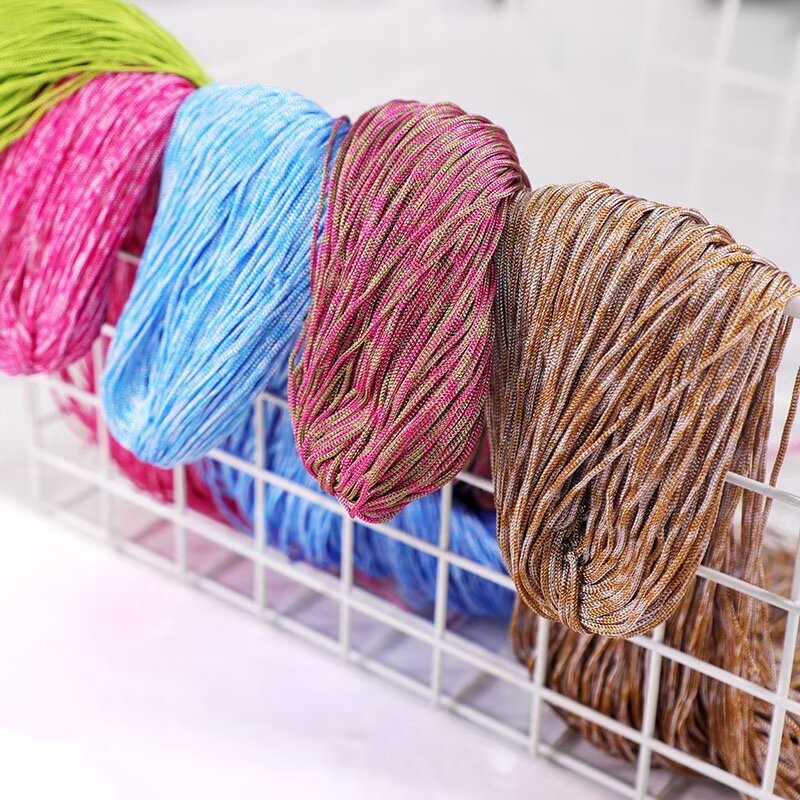 冰丝钩织空心线中细线团手工diy钩编毛衣帽子材料包毛线跨境批发