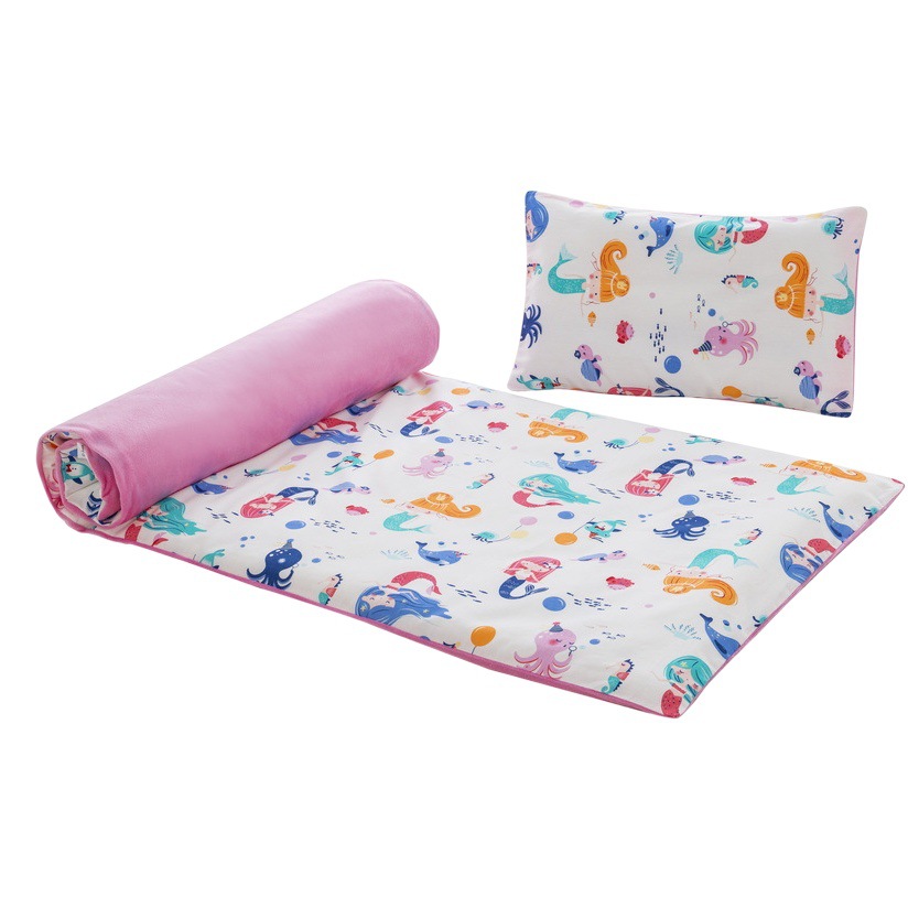 Cartoon Four Seasons Baby Bed Mat Kindergarten Bed Mat Cotton Mat Feather Silk Cotton Cushion Core Cushion Removable and Washable