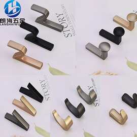 简约挂钩衣钩锌合金衣帽钩门后单钩墙上门把手浴室防锈挂钩拉手