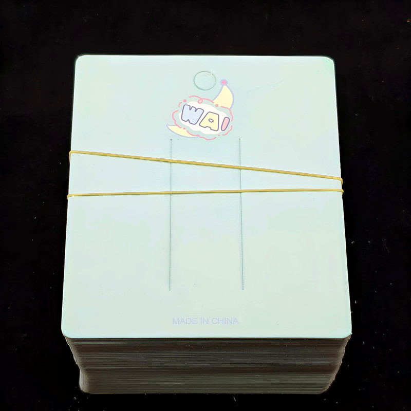 100 hojas de un paquete de tarjetas de horquilla, tarjetas de clip largas y cortas de estilo coreano, tarjetas de papel de cartón con clip para puestos callejeros