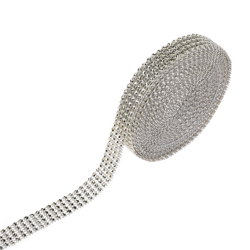 AliExpress europeo y americano 4-fila galvanoplastia imitación hueco diamante cinturón joyería línea diamante cinturón casa hotel decoración amplia fila diamante en stock