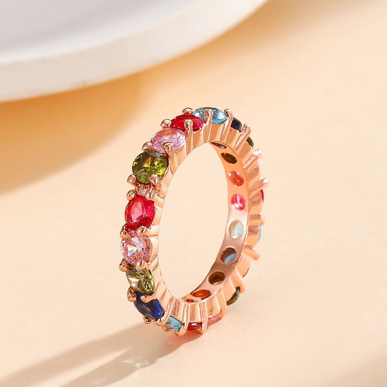 (Wholesale), retro fashionable trend ring hip-hop style with zircon, European style, on index finger