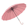 Macaron color semi -automatic straight rod umbrella 16 bone PU leather bending long -handle umbrella manufacturers wholesale can be printed logo